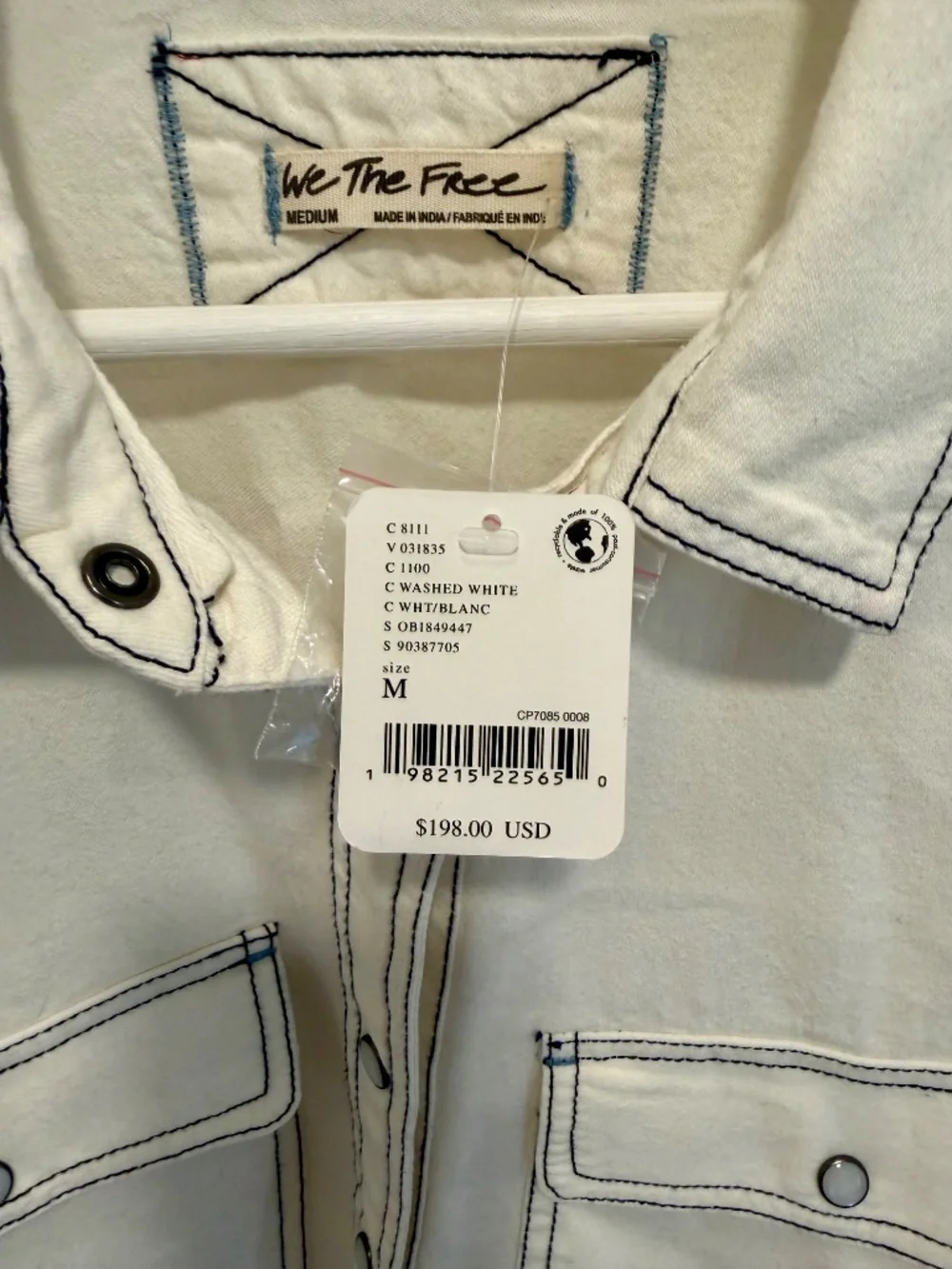 Free People Studded Cream Jacket NWT - Picture 8 of 13